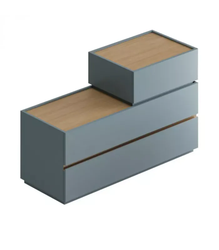 Sale SANTA LUCIA D farte Giada cassettiera sfalsata 2 cassetti L.122,4 cm + L.61,2 cm |