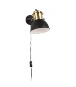 Fashion CONTEMPORARY STYLE LAMPADA PARETE BROOKLYN OTTONE-NERO OP