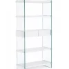 Outlet CONTEMPORARY STYLE LIBRERIA 4P-2C LINE WOOD BIANCO