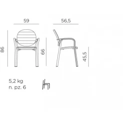 Fashion NARDI Palma sedia|