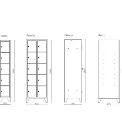 Clearance DIEFFEBI PERSONAL LOCKERS |