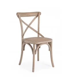 Clearance CONTEMPORARY STYLE SEDIA CROSS GRIGIO NATURALE