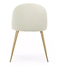 Hot CONTEMPORARY STYLE SEDIA TANYA VELLUTO BIANCO