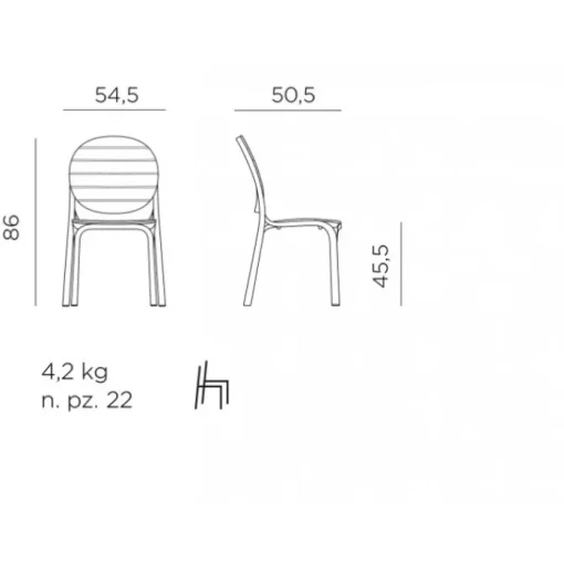 Hot NARDI Set 6 Erica - Da 6 a 1 pezzi per set |