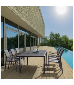 Online CONTEMPORARY STYLE SET 6 SEDIA C-BR KUBIK ANTRACITE SJ61