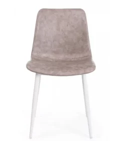 Online CONTEMPORARY STYLE SET 2 SEDIA KYRA BIANCO PU BEIGE VINTAGE