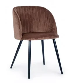 Online CONTEMPORARY STYLE SET 2 SEDIA QUEEN VELVET RUGGINE