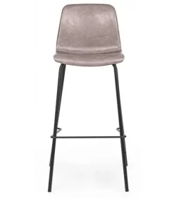 New CONTEMPORARY STYLE SET 2 SGABELLO BAR KYRA PU BEIGE VINTAGE