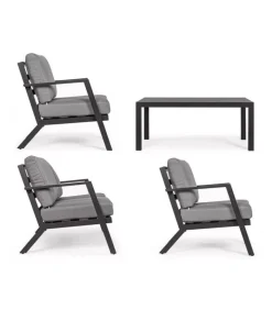 Clearance CONTEMPORARY STYLE SET4 SALOTTO C-C HARLEY ANTRACITE YK13