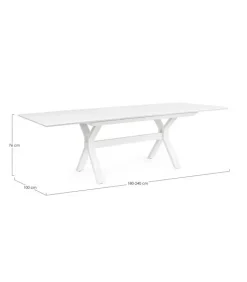 Hot CONTEMPORARY STYLE TAVOLO ALL.KENYON 180-240X100 BIANCOCX21