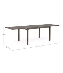Hot CONTEMPORARY STYLE TAVOLO AL.PELAGIUS 135-270X90 COFFEEYK14